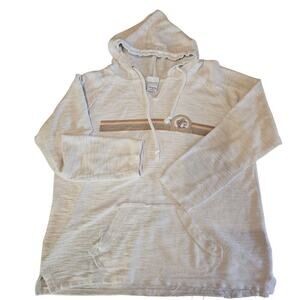 Buc-ee's Cream Cotton Terry Hoodie Hooded Sweatshirt Women's Size M 3309